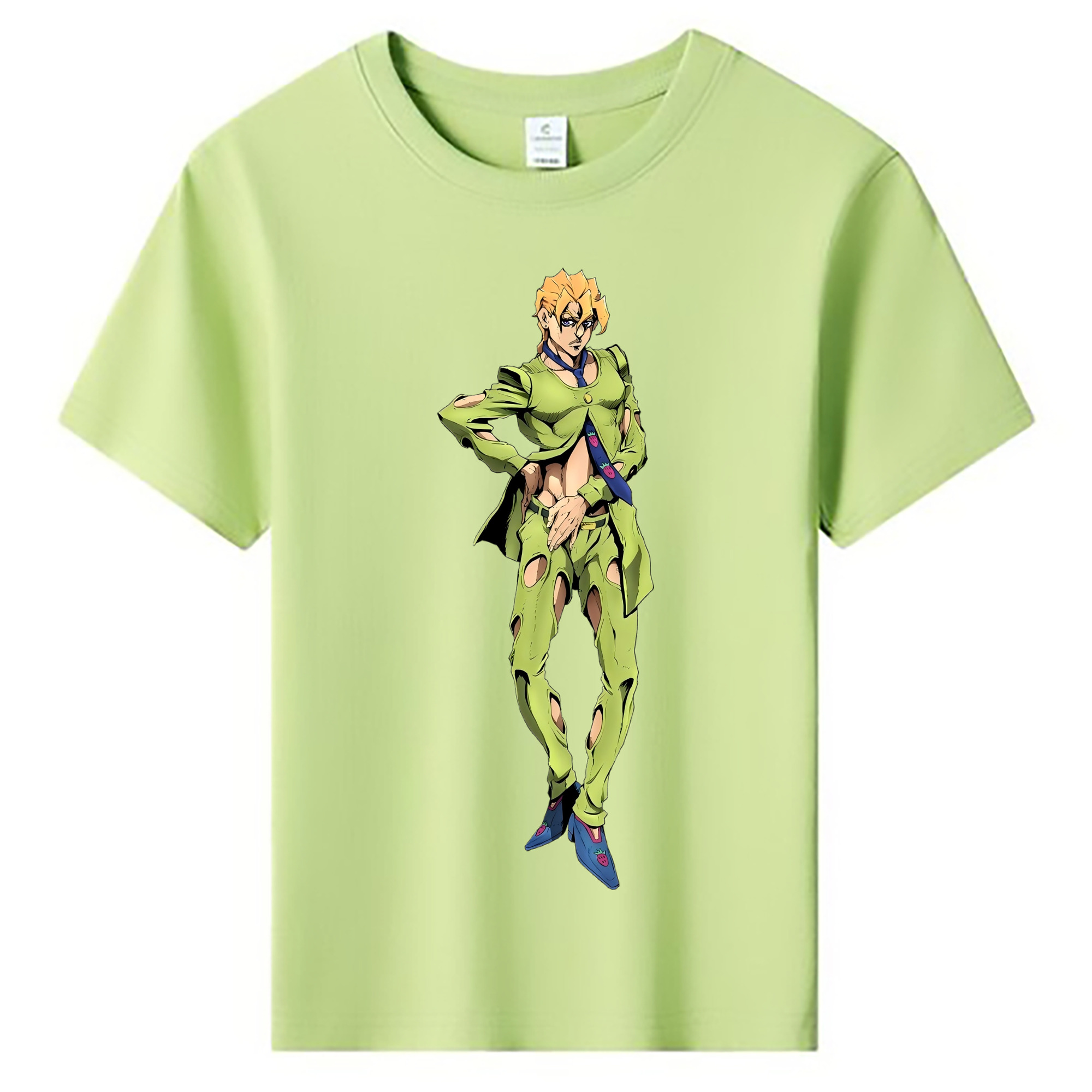 （画像用） ジョジョの奇妙な冒険 パンナコッタ?フー JoJo's Bizarre Adventure Pannacotta Fugo 綿100％キッズTシャツ（フロントプリント）